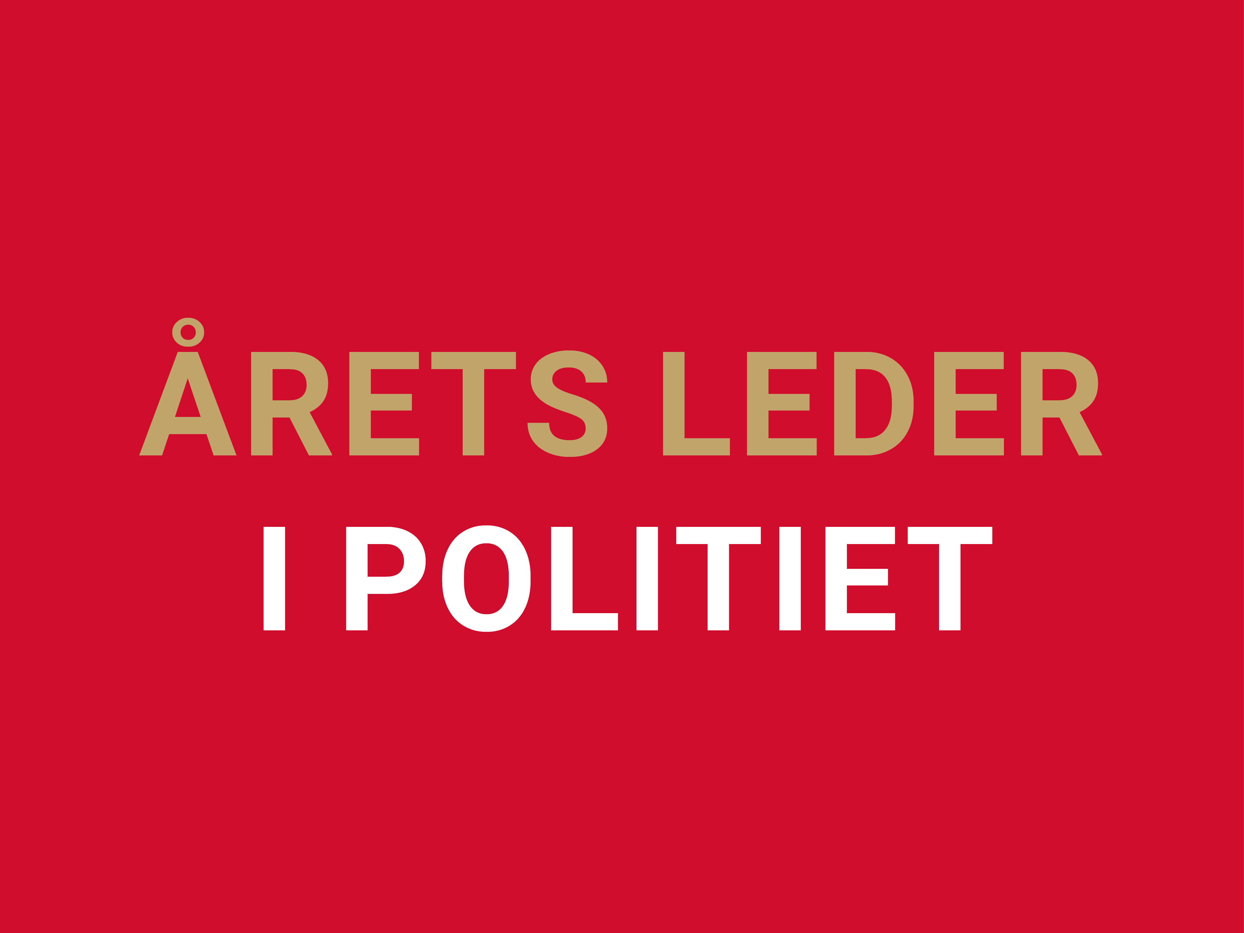 Årets leder i politiet