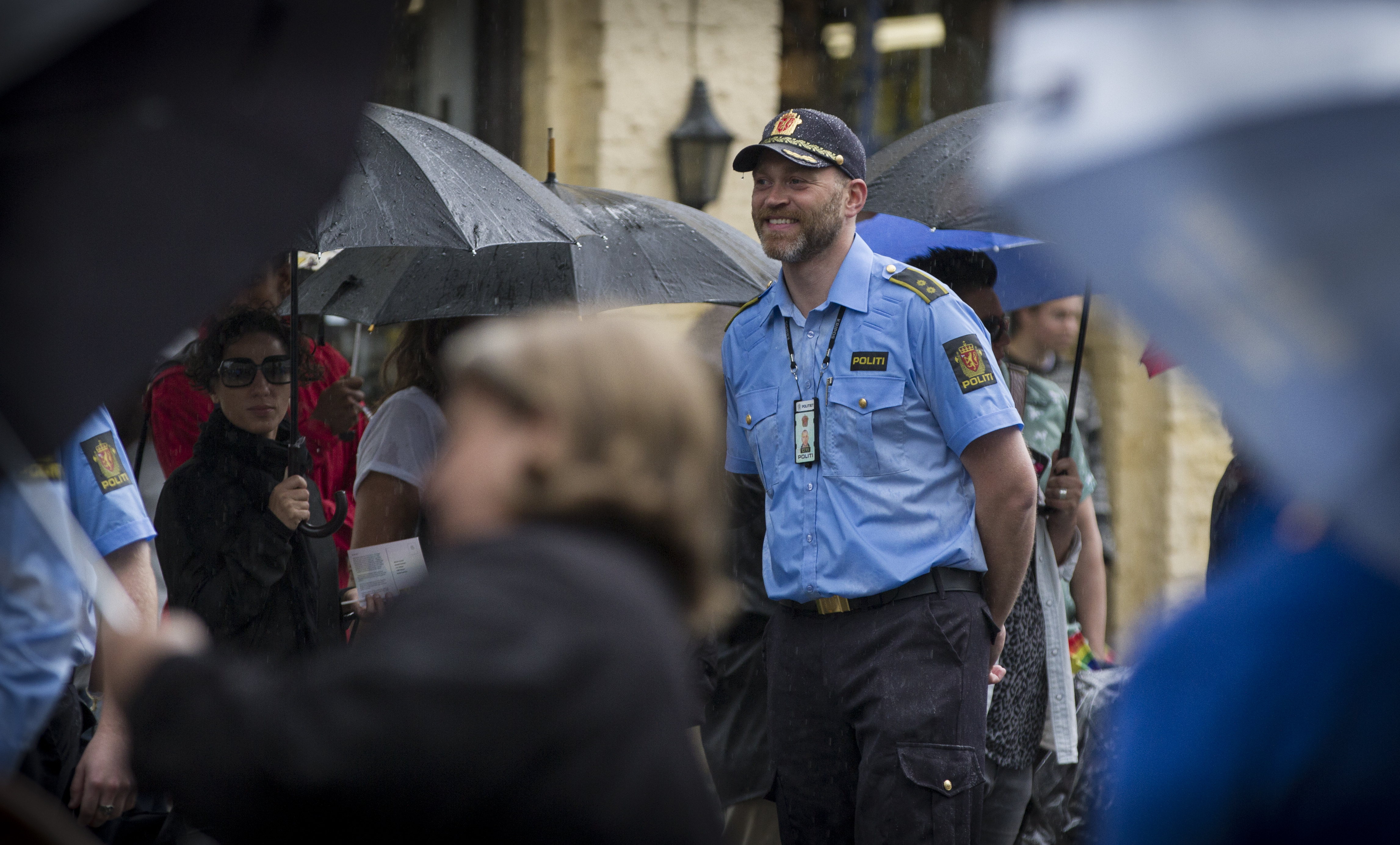 Parade 4 Politiet i homoparaden i Oslo, mangfold, homofili Foto Erik Inderhaug