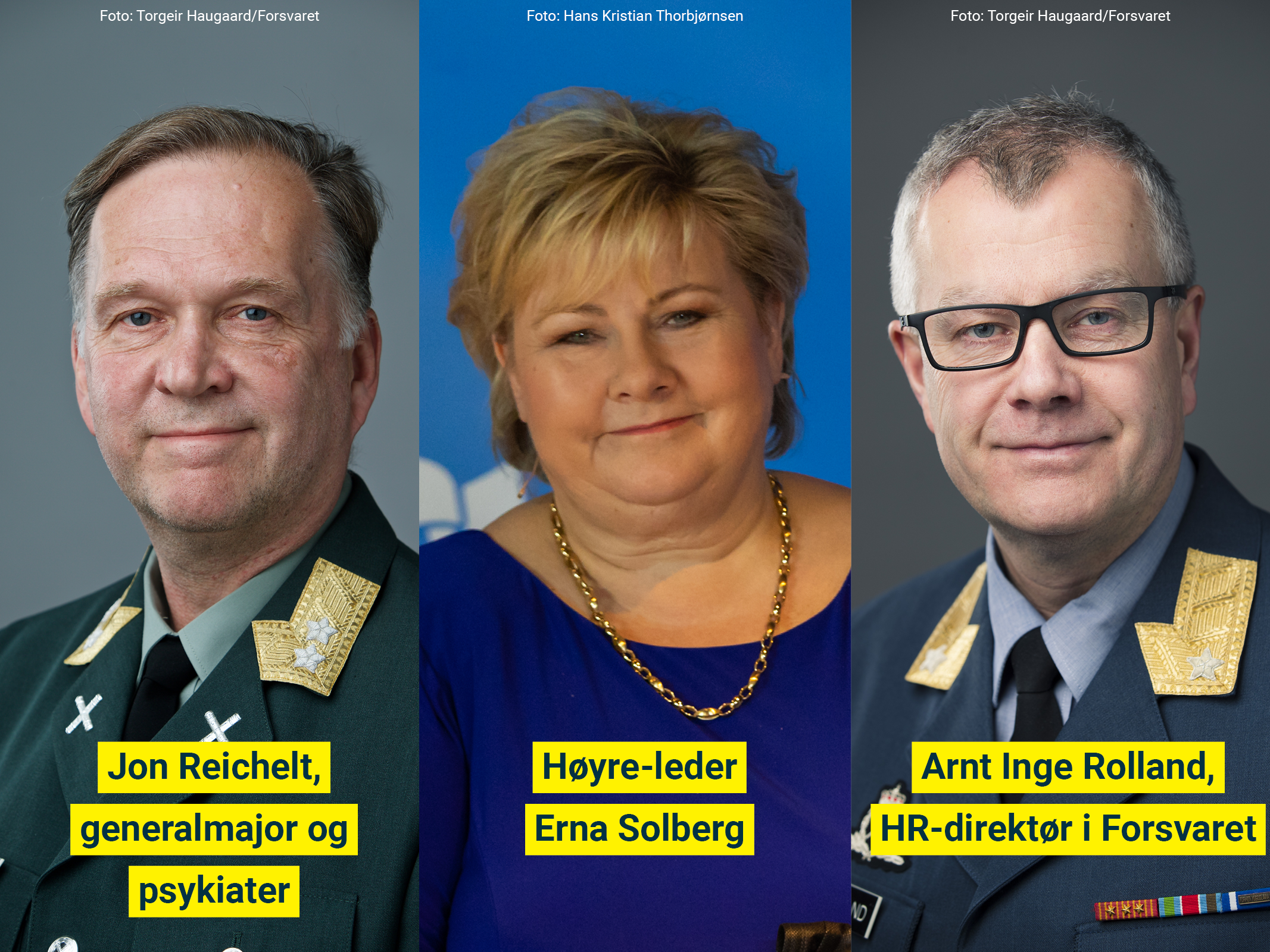 Jon Reichelt Erna Solberg Arnt Inge Rolland