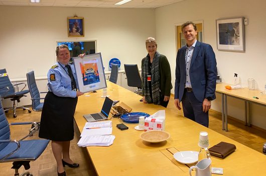 Utdeling av Årets leder i politiet i 2020.