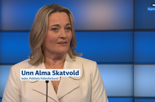 Forbundsleder Unn Alma Skatvold på NRK Debatten 14.04.2026